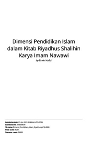 Dimensi Pendidikan Islam Dalam Kitab Riyadhus Shalihin Karya Imam Nawawi Repositori Uin